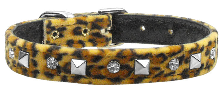 Animal Print Crystal And Pyramid Collars Leopard 10