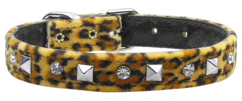 Animal Print Crystal And Pyramid Collars Leopard 10