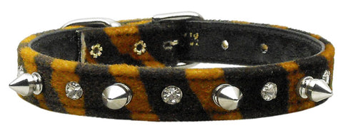 Animal Print Crystal And Spike Collars Tiger 10