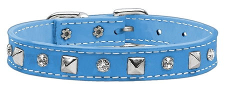 Patent Crystal And Pyramid Collars Baby Blue 10