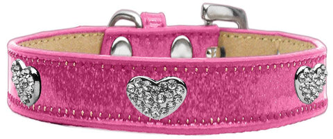 Crystal Heart Dog Collar Pink Ice Cream Size 10