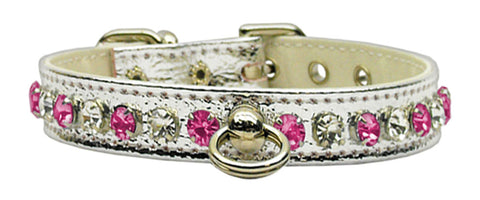 Deluxe Silver W- Pink Stones 16