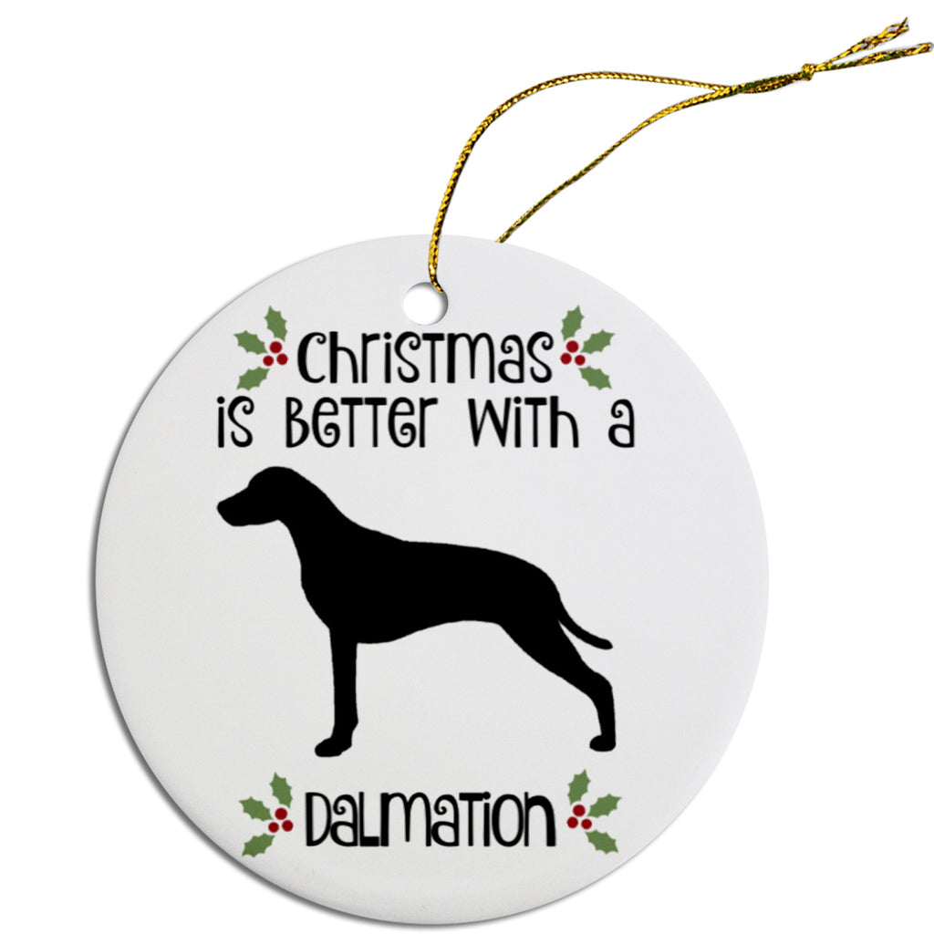 Breed Specific Round Christmas Ornament Dalmation