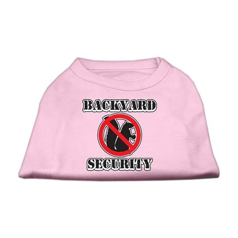 Backyard Security Screen Print Shirts Light Pink XXXL(20)