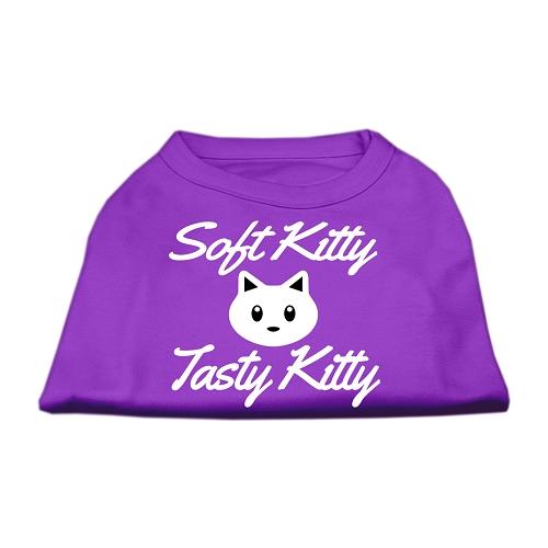 Softy Kitty, Tasty Kitty Screen Print Dog Shirt Purple XXL (18)