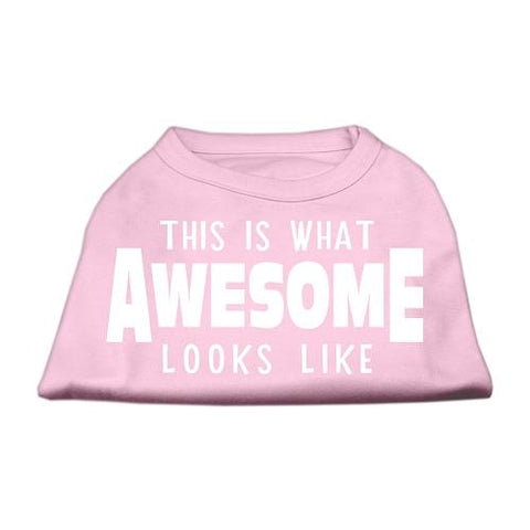 This is What Awesome Looks Like Dog Shirt Light Pink Sm (10)