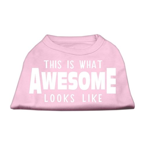 This is What Awesome Looks Like Dog Shirt Light Pink XL (16)