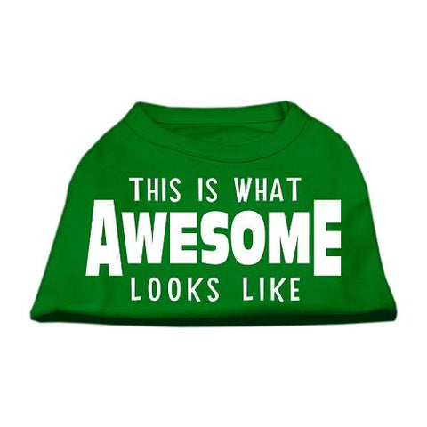 This is What Awesome Looks Like Dog Shirt Emerald Green XS (8)