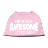 This is What Awesome Looks Like Dog Shirt Light Pink XS (8)