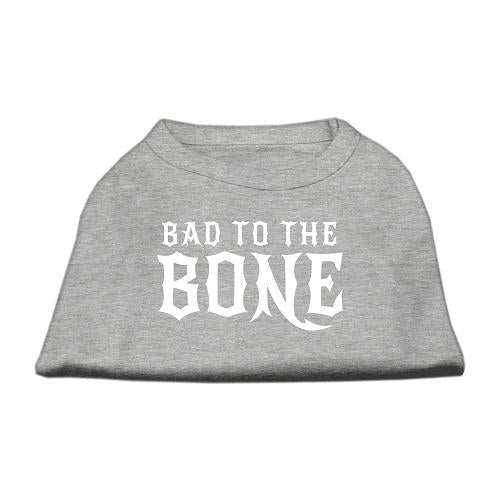 Bad to the Bone Dog Shirt Grey Sm (10)