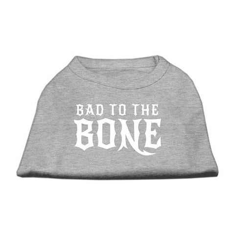 Bad to the Bone Dog Shirt Grey Sm (10)