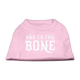 Bad to the Bone Dog Shirt Light Pink XS (8)