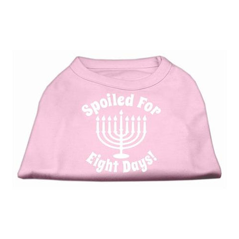 Spoiled for 8 Days Screenprint Dog Shirt Light Pink Lg (14)