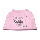 Screenprint Santa Paws Pet Shirt Light Pink XXL (18)