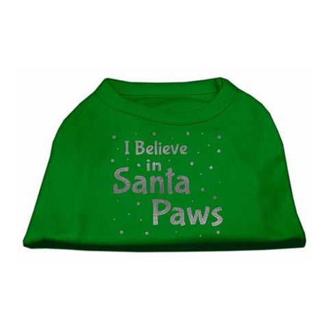 Screenprint Santa Paws Pet Shirt Emerald Green XXXL (20)