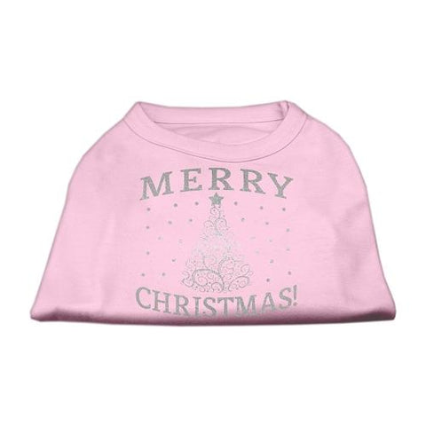 Shimmer Christmas Tree Pet Shirt Light Pink XXXL (20)