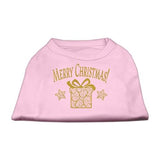 Golden Christmas Present Dog Shirt Light Pink XXXL (20)