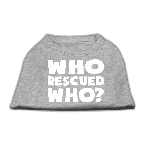 Who Rescued Who Screen Print Shirt Grey Lg (14)