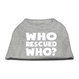 Who Rescued Who Screen Print Shirt Grey Sm (10)