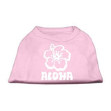 Aloha Flower Screen Print Shirt Light Pink XS (8)