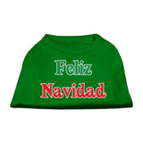 Feliz Navidad Screen Print Shirts Emerald Green XS (8)