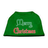 Merry Christmas Screen Print Shirt Emerald Green XS (8)