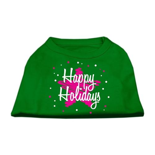 Scribble Happy Holidays Screenprint Shirts Emerald Green Sm (10)