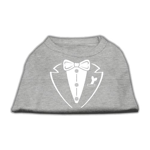 Tuxedo Screen Print Shirt Grey Lg (14)