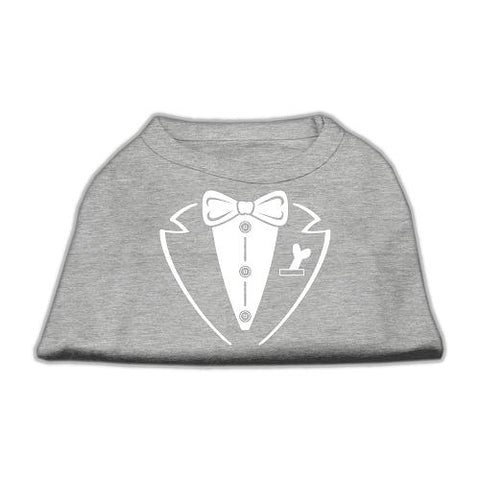 Tuxedo Screen Print Shirt Grey XS (8)