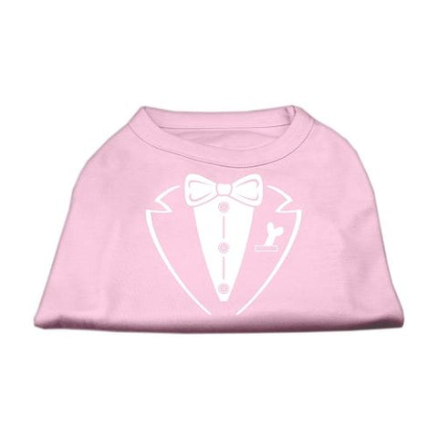 Tuxedo Screen Print Shirt Light Pink XS (8)