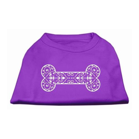 Henna Bone Screen Print Shirt Purple XXL (18)