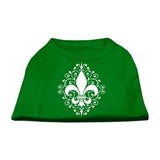 Henna Fleur de Lis Screen Print Shirt Emerald Green Sm (10)