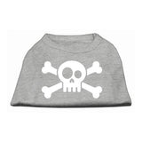 Skull Crossbone Screen Print Shirt Grey Lg (14)