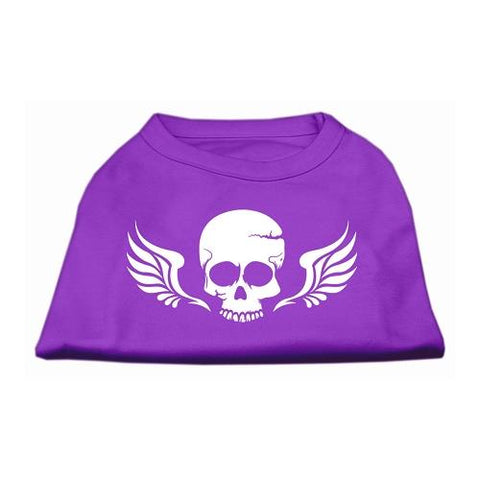 Skull Wings Screen Print Shirt Purple XXXL (20)