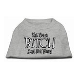 Yes Im a Bitch Just not Yours Screen Print Shirt Grey Sm (10)