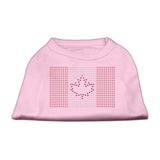 Canadian Flag Rhinestone Shirts Light Pink L (14)