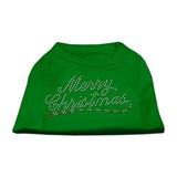 Merry Christmas Rhinestone Shirt Emerald Green XS (8)