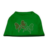 Christmas Bows Rhinestone Shirt Emerald Green XS (8)