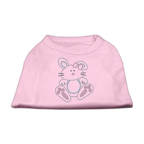 Bunny Rhinestone Dog Shirt Light Pink XL (16)