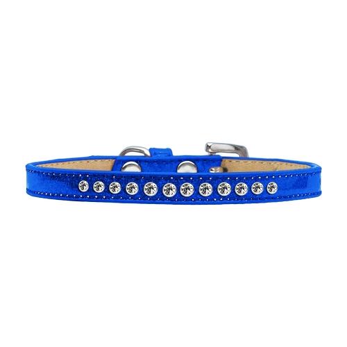 Clear Crystal Size 14 Blue Puppy Ice Cream Collar