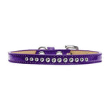 Clear Crystal Size 10 Purple Puppy Ice Cream Collar