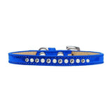 Pearl and Clear Crystal Size 14 Blue Puppy Ice Cream Collar