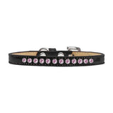 Light Pink Crystal Size 12 Black Puppy Ice Cream Collar