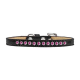 Bright Pink Crystal Size 12 Black Puppy Ice Cream Collar