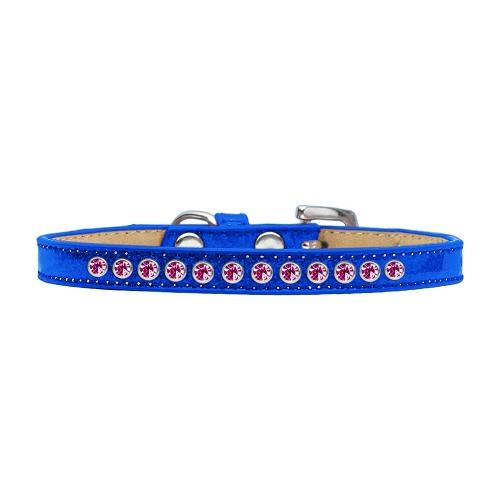 Bright Pink Crystal Size 14 Blue Puppy Ice Cream Collar