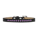 Purple Crystal Size 12 Black Puppy Ice Cream Collar