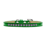 Purple Crystal Size 12 Emerald Green Puppy Ice Cream Collar