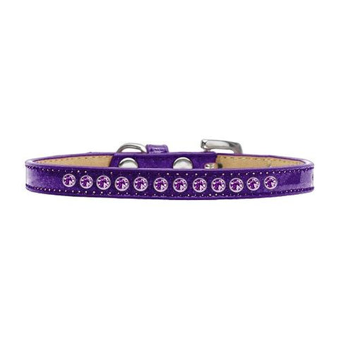 Purple Crystal Size 10 Purple Puppy Ice Cream Collar