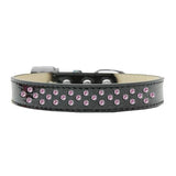 Sprinkles Ice Cream Dog Collar Light Pink Crystals Size 12 Black