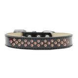 Sprinkles Ice Cream Dog Collar Orange Crystals Size 12 Black